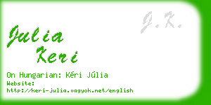 julia keri business card